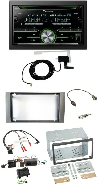 Pioneer CD USB Lenkrad Bluetooth 2DIN DAB Autoradio für Ford Kuga 2008-2012 silb
