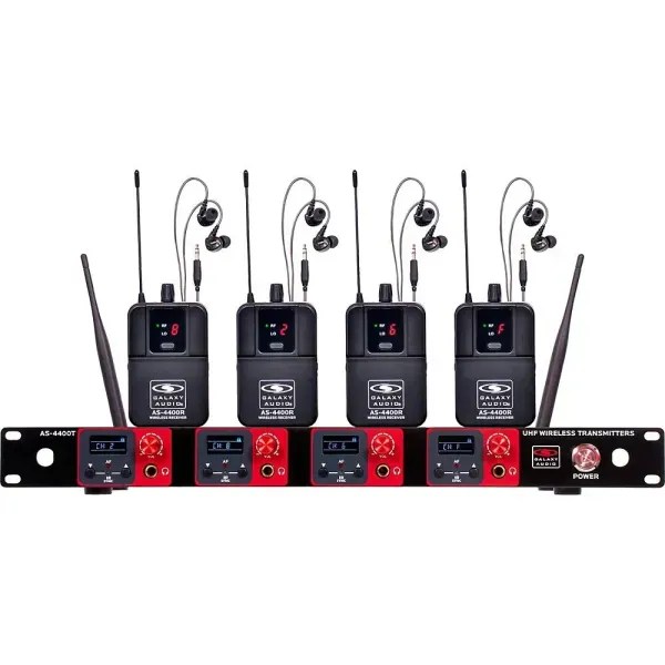 Galaxy Audio Quad UHF Wireless In-Ear Monitor Band System 506-524MHz