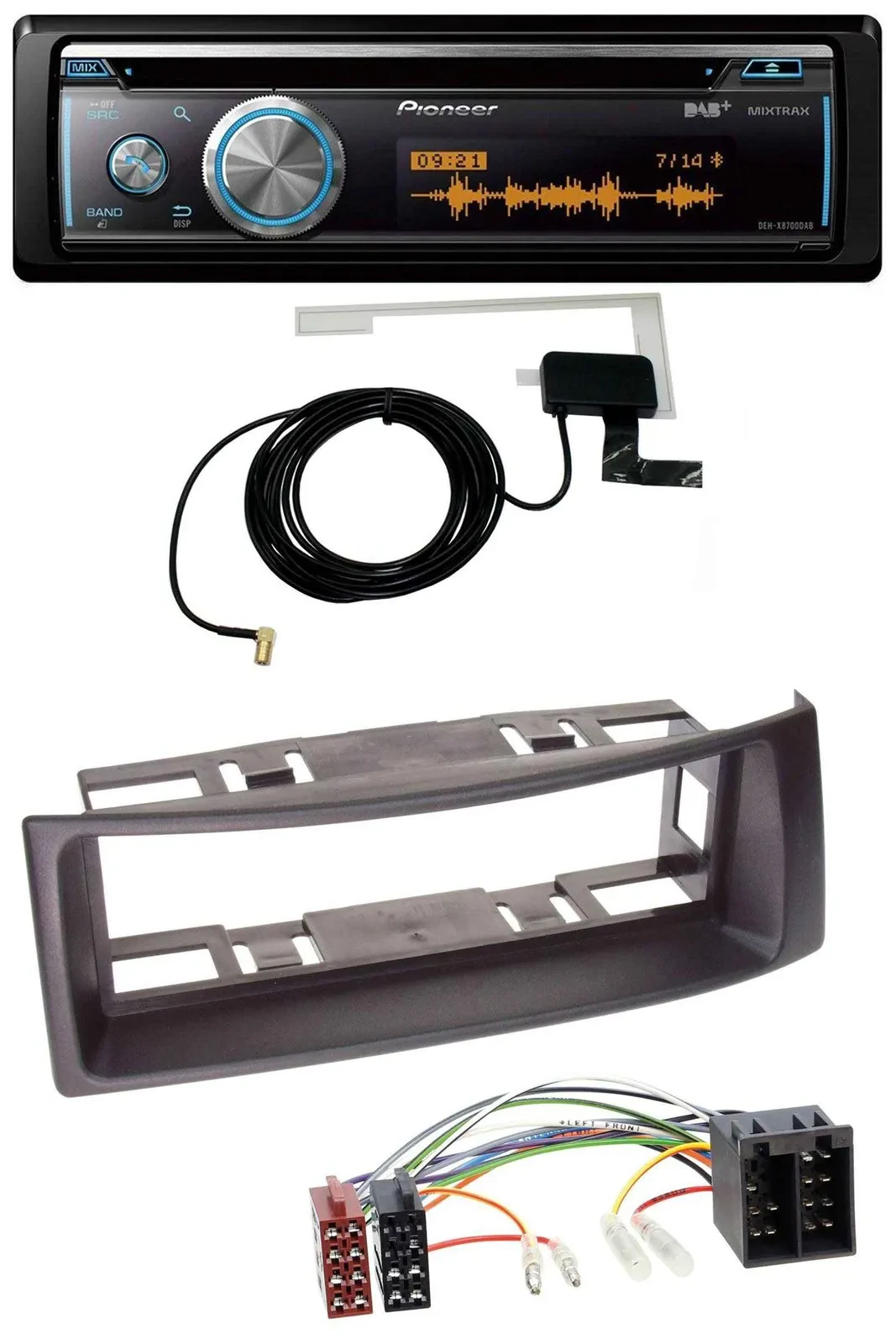 Pioneer Bluetooth DAB MP3 USB CD Autoradio für Renault Megane Scenic bis 03 schw