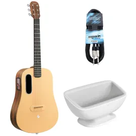 Lava Music Gitarre ME4 Spruce 36 Zoll Woodgrain Brown mit Ladestation und Kabel