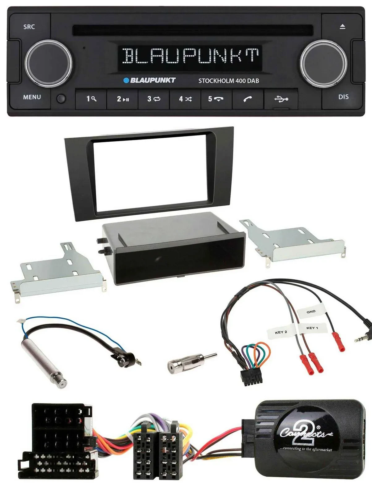Blaupunkt Lenkrad Bluetooth DAB CD USB Autoradio für Audi A4 B5 1999-2001