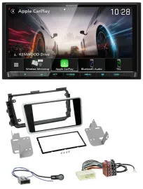 Kenwood MP3 2DIN USB DAB Bluetooth Autoradio für Nissan Micra ab 2017 schwarz gl