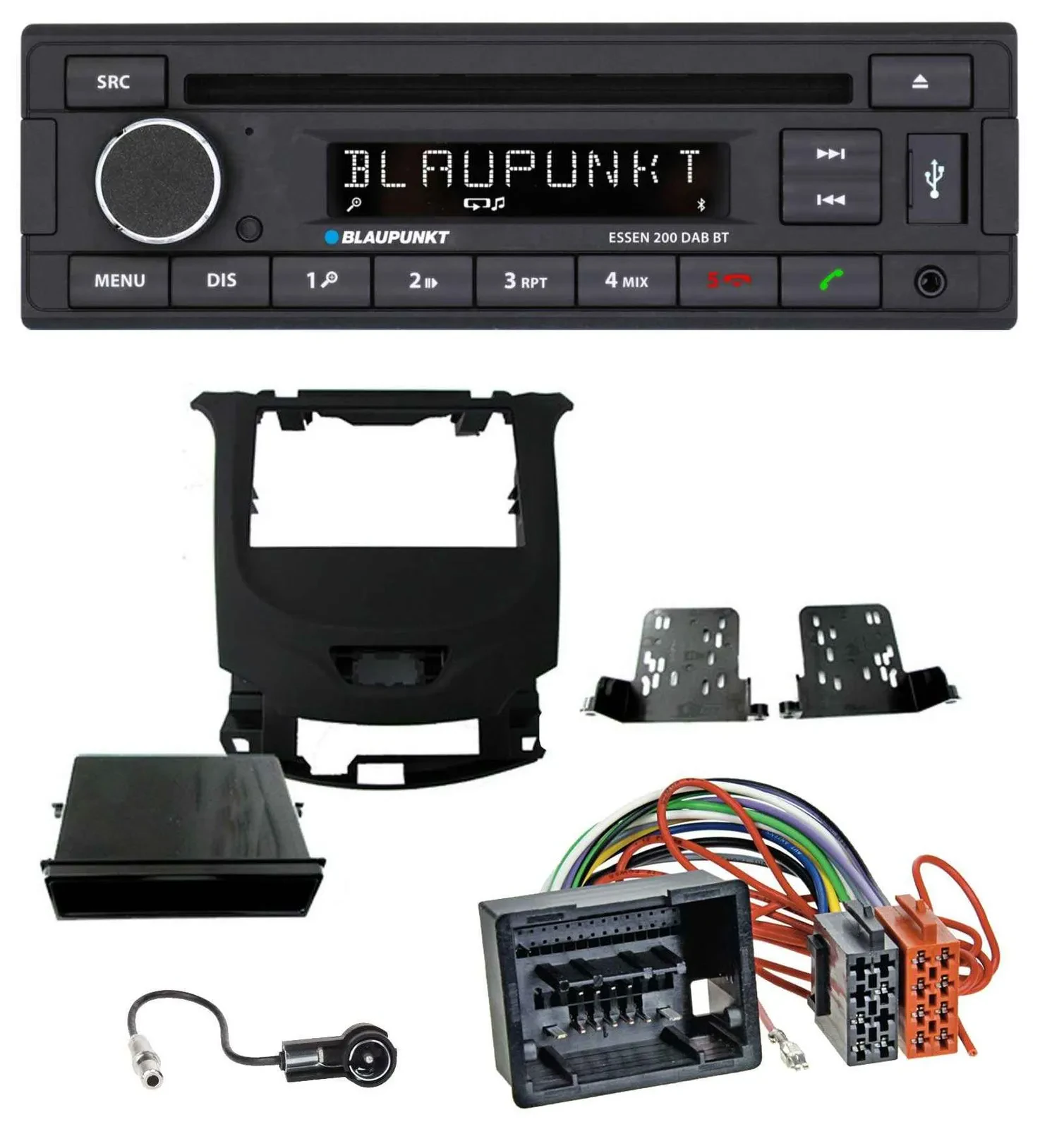 Blaupunkt USB MP3 Bluetooth DAB CD Autoradio für Chevrolet Cruze ab 2016 Klavier