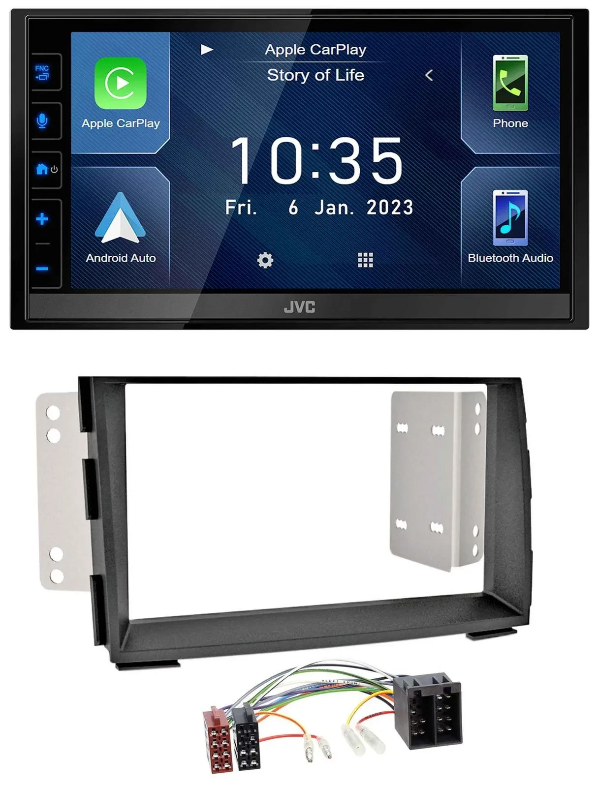 JVC DAB Bluetooth MP3 USB 2DIN Autoradio für Kia Venga (YN, ab 2009)