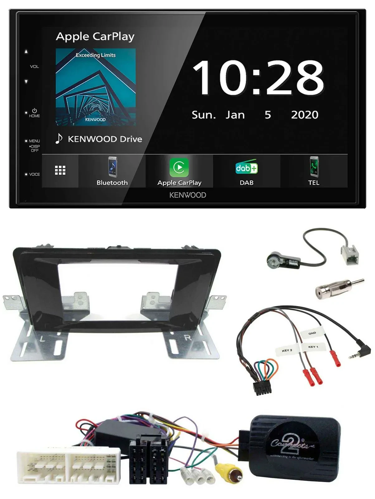 Kenwood Bluetooth Lenkrad DAB USB 2DIN Autoradio für Hyundai H 350 ab 2016