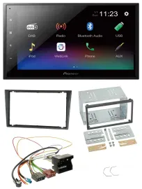 Pioneer USB Bluetooth DAB 2DIN MP3 Autoradio für Opel Combo C Meriva Corsa C Tig
