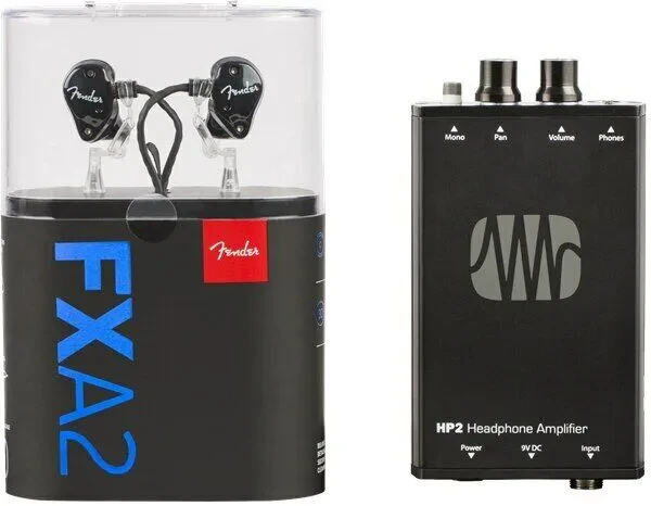 Fender MXA2 FXA2 In-Ear Monitor & PreSonus HP2 Amp Bundle
