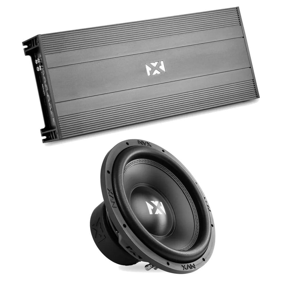 Усилитель мощности для авто NVX NBA201_VSW122V3 700W RMS, 12" VS-Series v3 сабвуфер (набор)