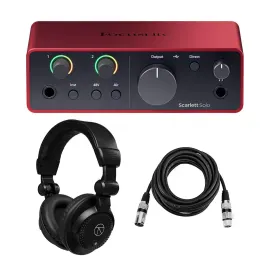 Аудиоинтерфейс Focusrite Scarlett Solo 4th Gen USB (набор)