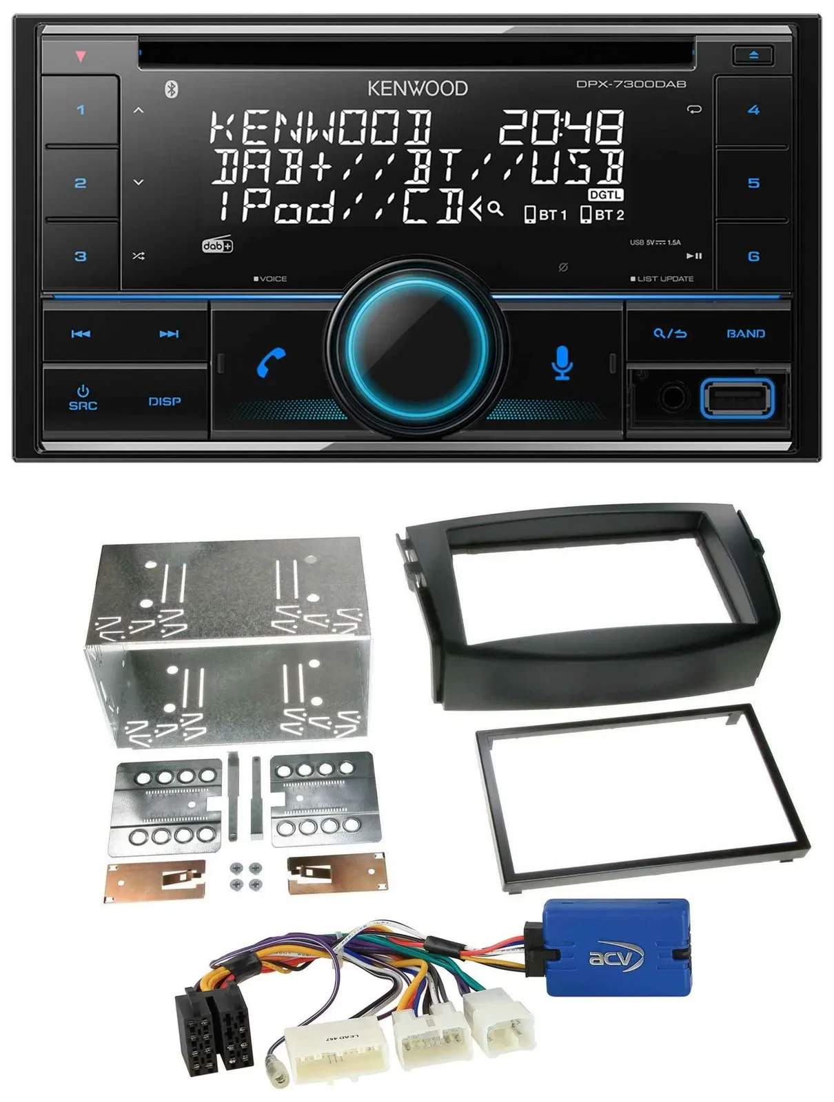 Автомагнитола для Toyota RAV4 (2011–2013) Kenwood 2-DIN, CD, DAB, USB, MP3, Bluetooth