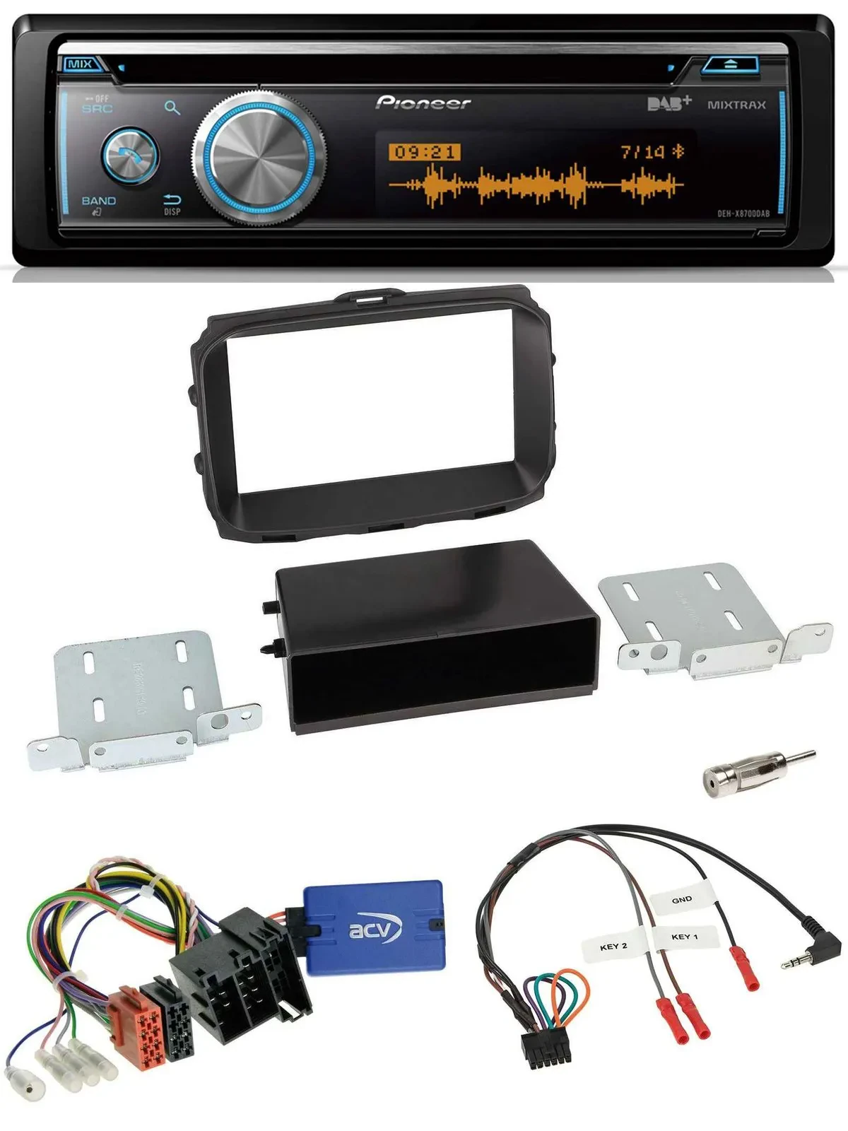 Pioneer Lenkrad DAB USB CD Bluetooth Autoradio für Alfa Romeo Giulietta 2013-202