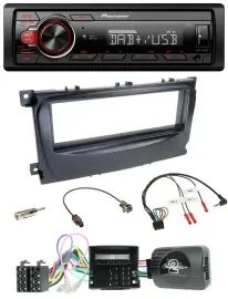 Pioneer MP3 1DIN DAB USB Lenkrad Autoradio für Ford C-Max Can 07-10 Focus schwar