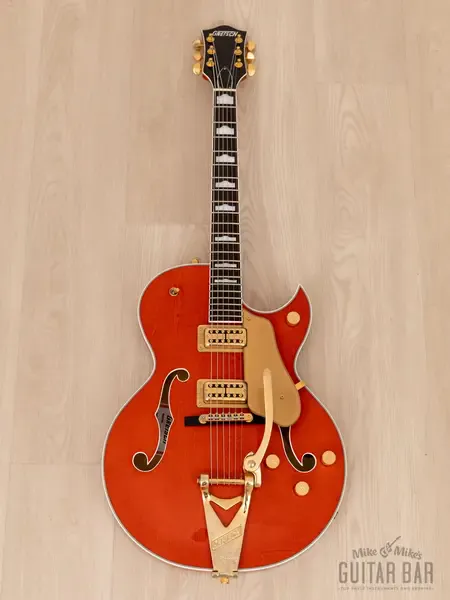 Полуакустическая электрогитара Gretsch 6120N New Nashville Semi-Hollow Western Orange Japan 2003 w/Case