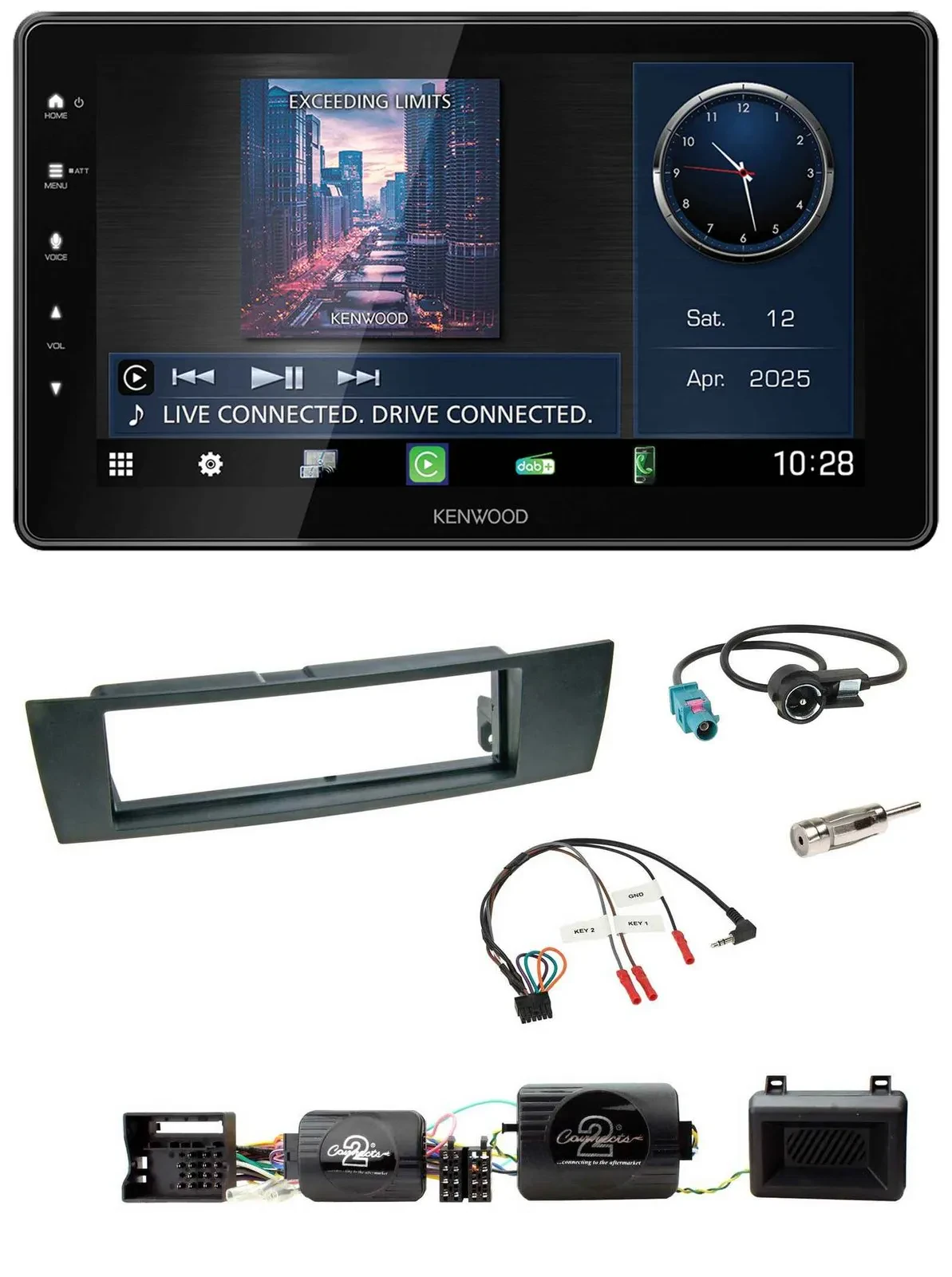 Kenwood Lenkrad Bluetooth USB DAB Autoradio für BMW 1er 2004-2013 E87