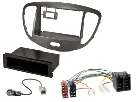 Einbauset DIN Autoradio für Hyundai i10 2008-2013 dunkelsilber