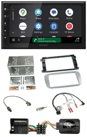 Kenwood DAB Bluetooth USB Lenkrad 2DIN Autoradio für Ford Galaxy C Max Focus Pro