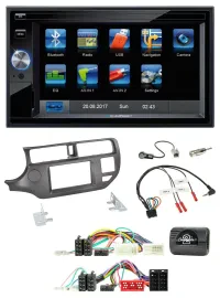 Автомагнитола Blaupunkt 2DIN, USB, Bluetooth, навигация, для Kia Rio 2011–2015, антрацит