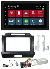 Blaupunkt Lenkrad Bluetooth DAB 2DIN USB Autoradio für Kia Sportage 3 10-15 Navi