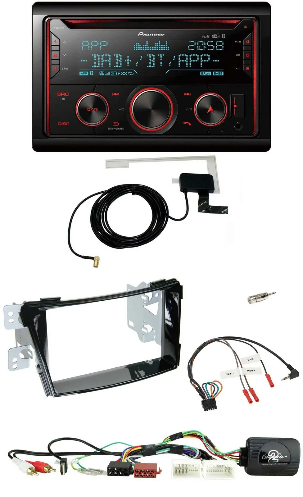 Pioneer 2DIN Lenkrad DAB USB CD Bluetooth Autoradio für Hyundai i40 11-19 USB AU