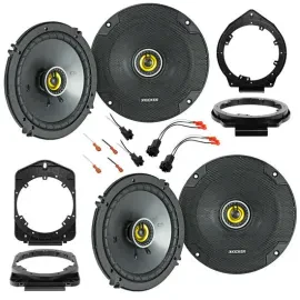 2007-2013 Chevy Silverado Ext Cab Kicker Front & Rear Speaker Upgrade
