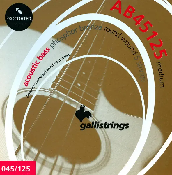 Струны для акустической бас-гитары Galli Strings AB45125 Phosphor Bronze Medium 45-125