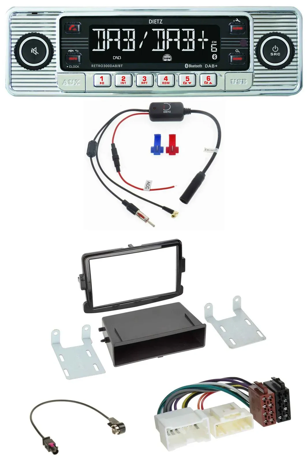 Dietz DAB USB MP3 Bluetooth Autoradio für Dacia Lodgy Sandero Opel Vivaro