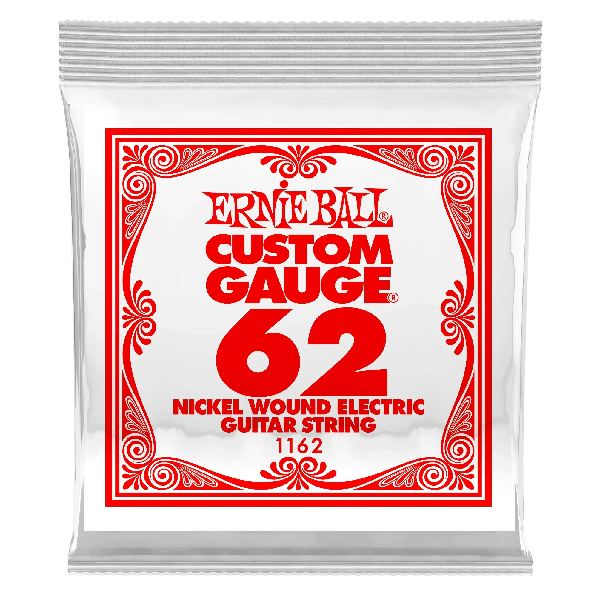 Струна для электрогитары Ernie Ball P01162 Custom gauge, сталь никелированная, калибр 62