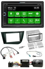 Blaupunkt Bluetooth 2DIN Lenkrad DAB USB TMC Navigation für Seat Leon 2005-2009