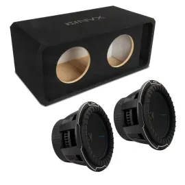 Сабвуфер пассивный NVX NE102P_51CWQ104 Dual 10", щелевой порт, 3/4" MDF, с сабвуфером CompQ