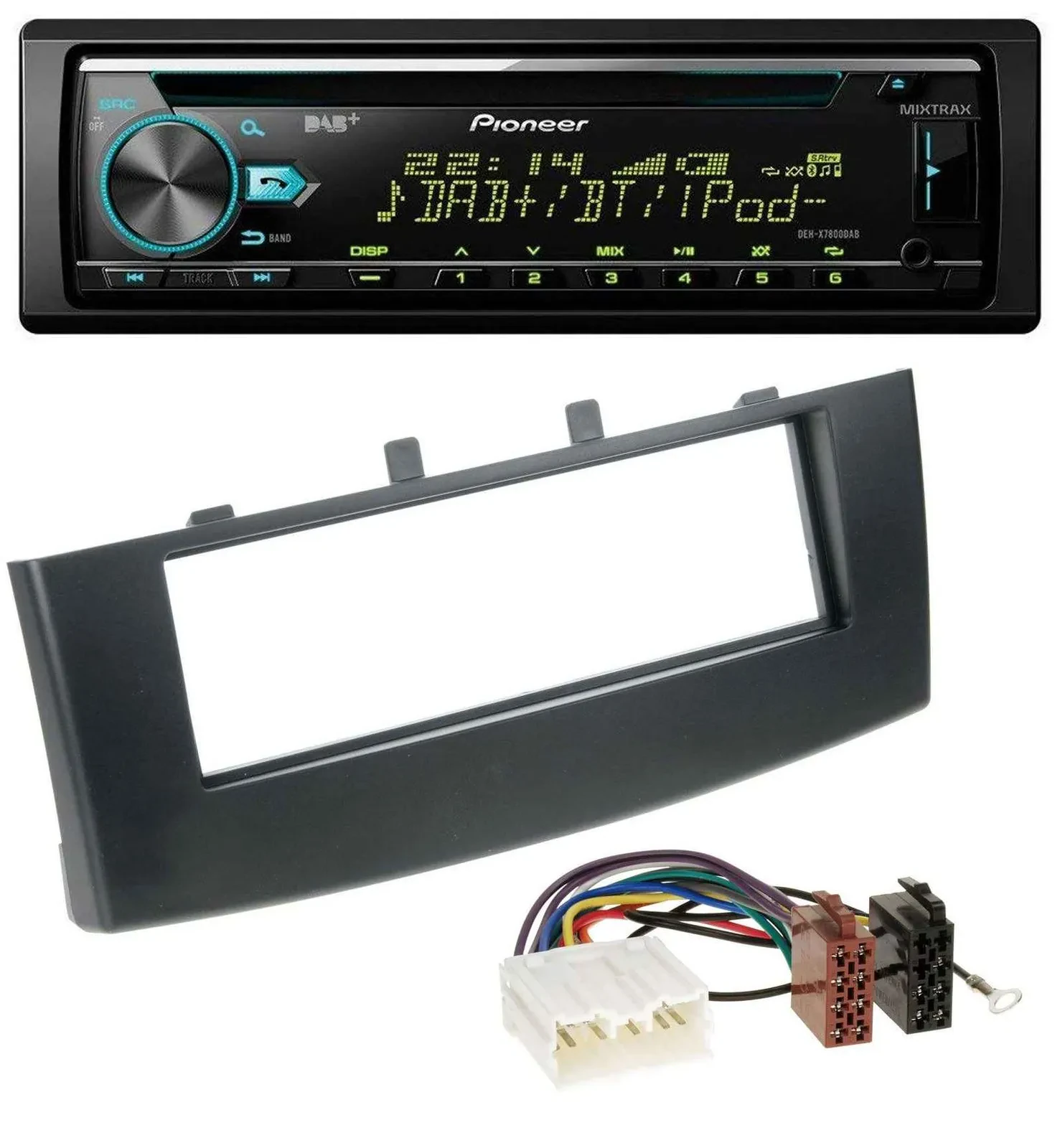 Pioneer DAB MP3 CD USB Bluetooth Autoradio für Mitsubishi Colt (ab 2009)