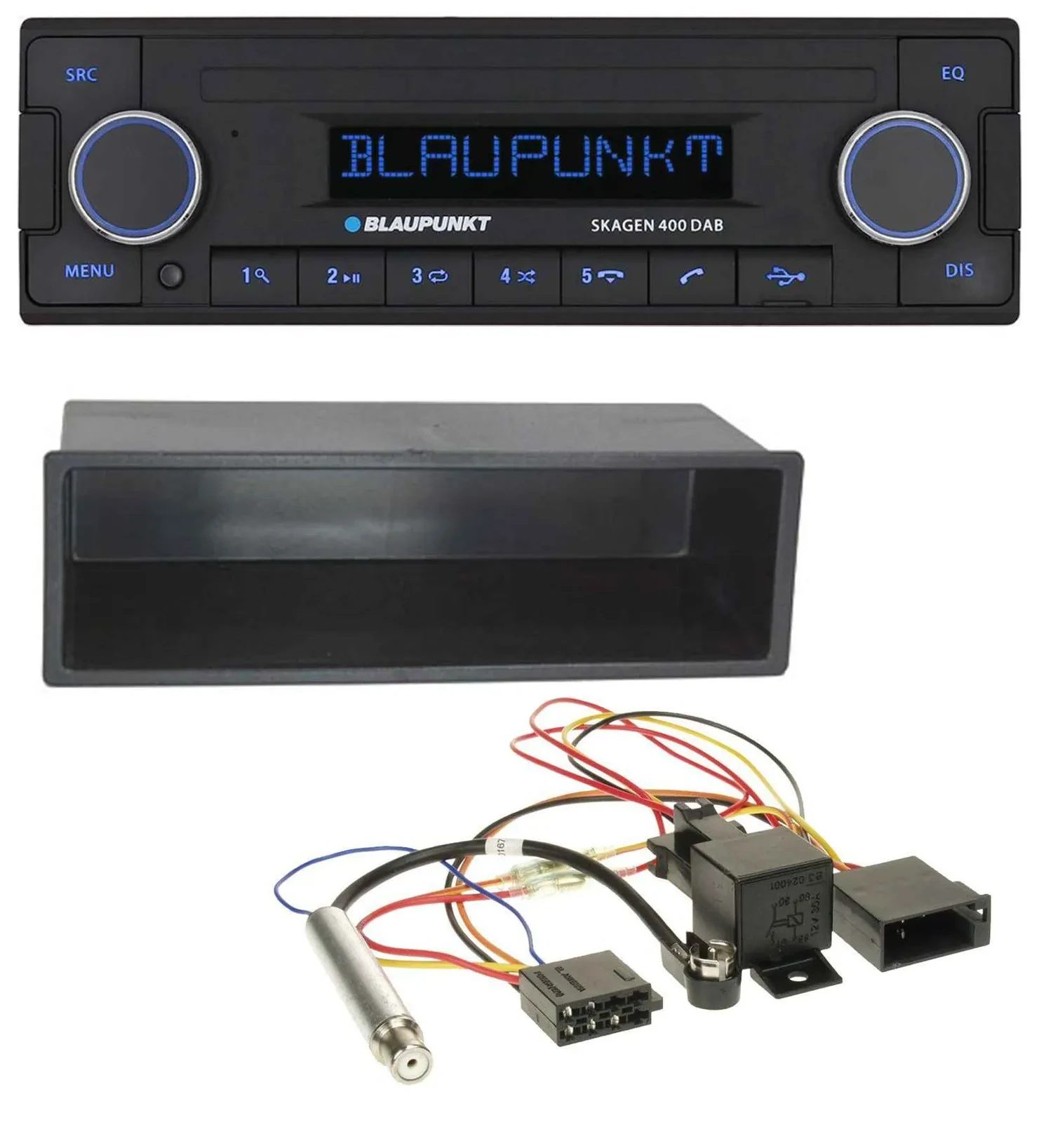 Автомагнитола Blaupunkt DAB, USB, Bluetooth, MP3 для VW Polo/T4/Passat/Golf (98–04)