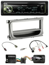 Pioneer DAB USB MP3 Lenkrad CD Autoradio für Ford C-Max Focus Galaxy ab 07 silbe