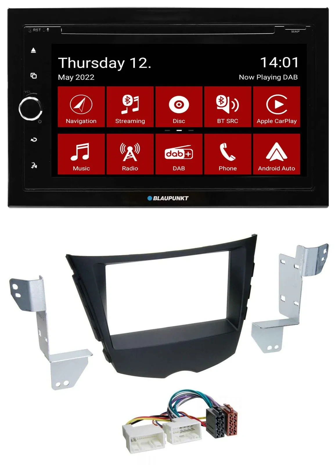 Blaupunkt MP3 DVD Bluetooth DAB 2DIN USB Autoradio für Hyundai Veloster FS ab 20