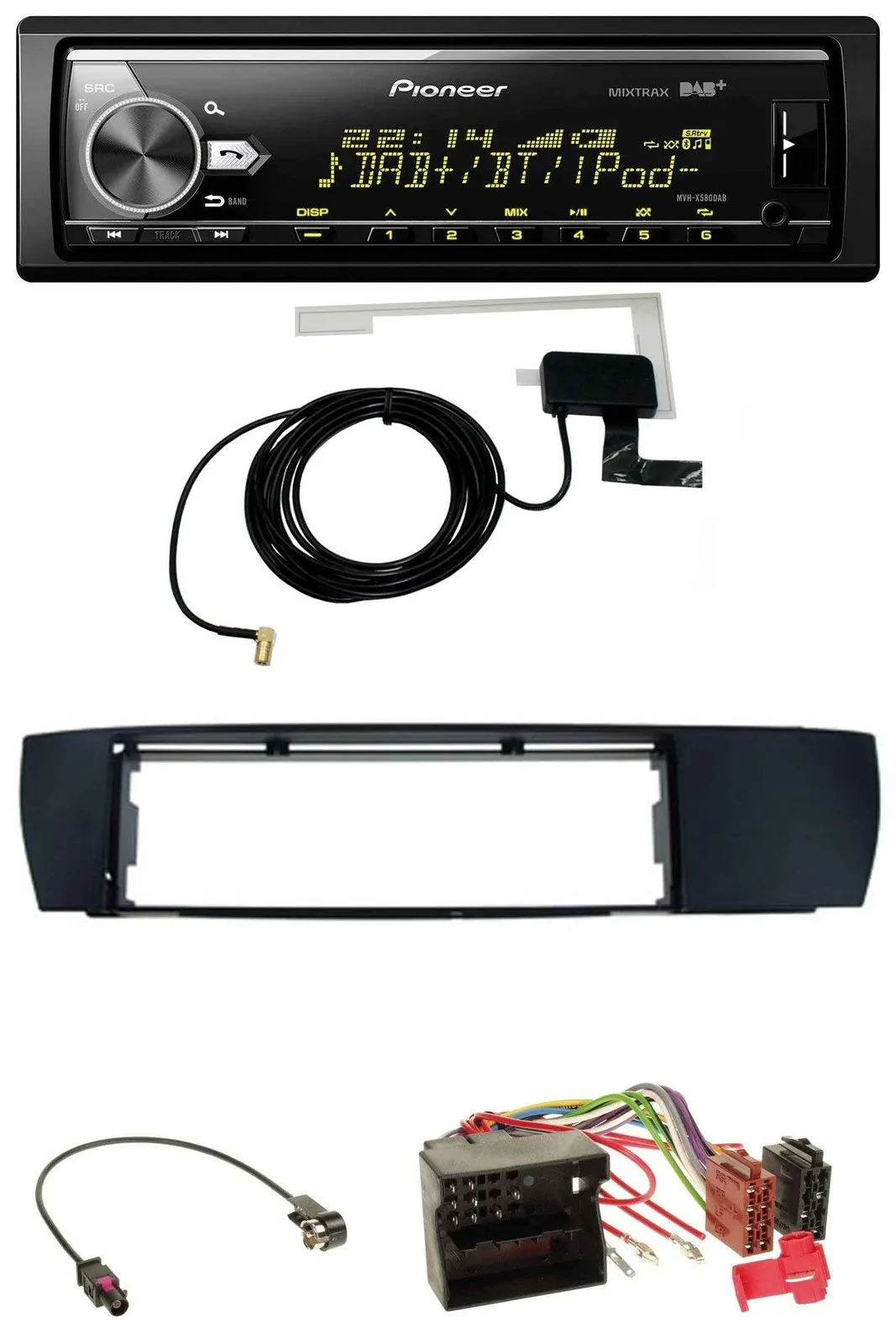 Автомагнитола Pioneer Bluetooth, DAB, USB, MP3 для BMW X3 (E83, 2004–2010)
