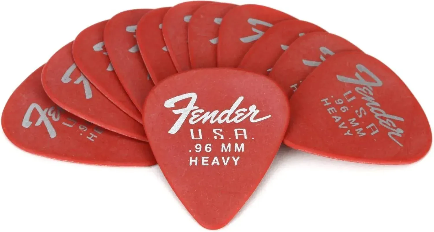 Медиаторы Fender 351 Dura-Tone Delrin Fiesta Red 0.96 (12 штук)