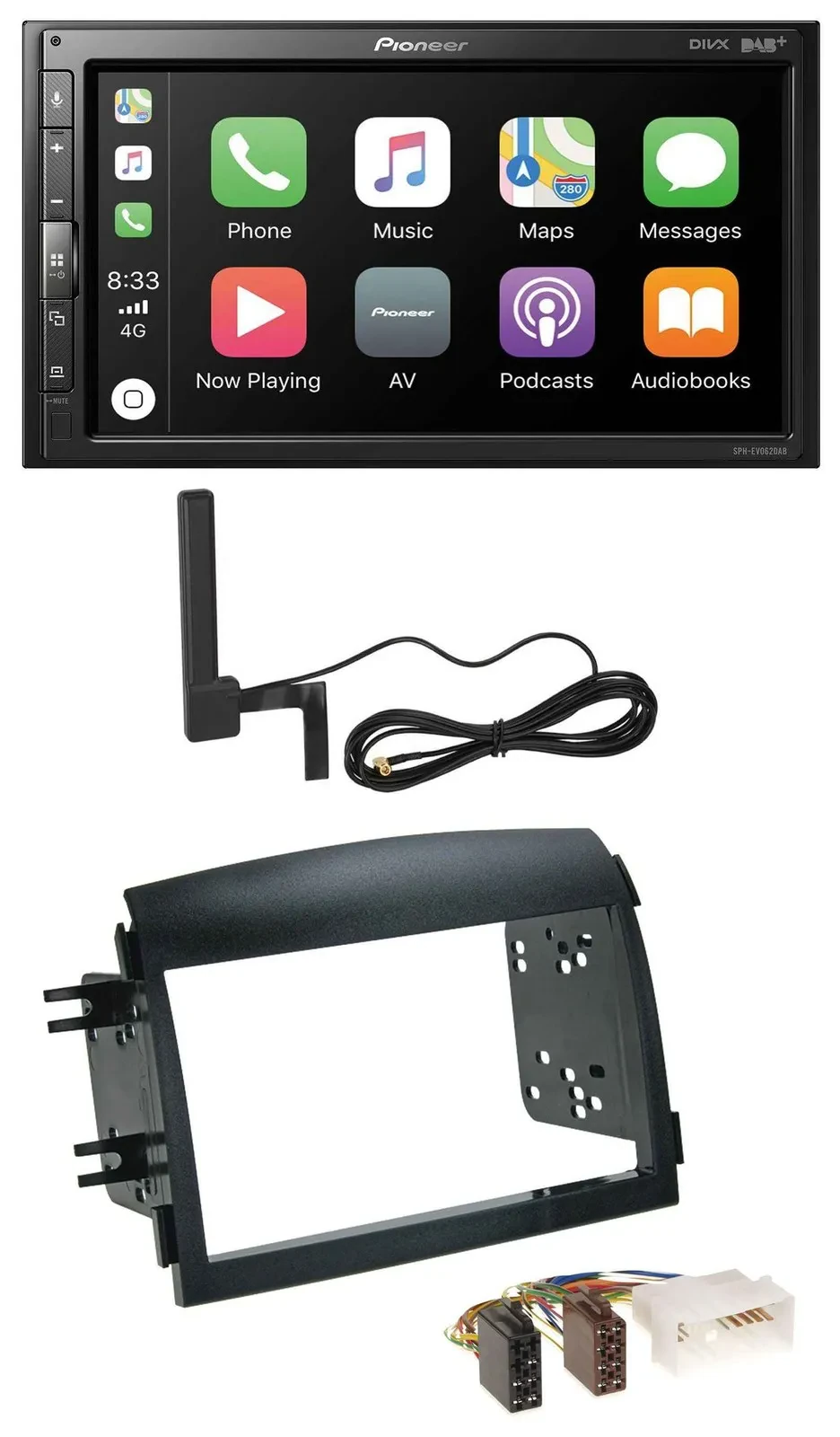 Автомагнитола для Hyundai Sonata NF (2005–2008) Pioneer 2DIN, Bluetooth, DAB, USB, MP3