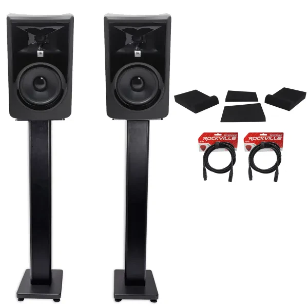 Активный студийный монитор JBL 306PMKII Black с аксессуарами (пара)