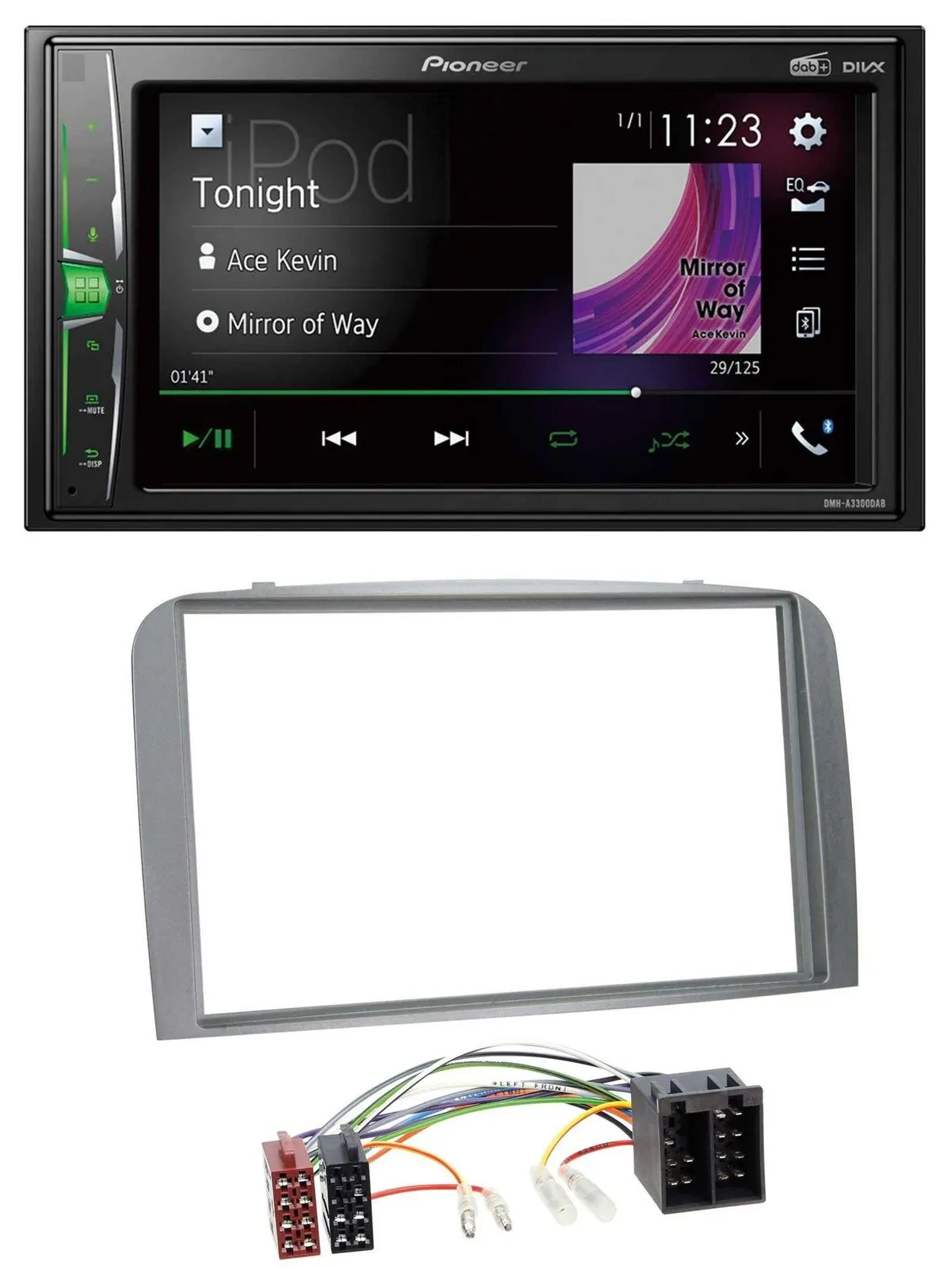Pioneer 2DIN MP3 DAB USB Bluetooth Autoradio für Alfa Romeo 147 GT 00-10 silber