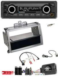 Автомагнитола Blaupunkt Bluetooth DAB USB для Hyundai i20 (2009–2011), серебристая, ISO, с управлением с руля