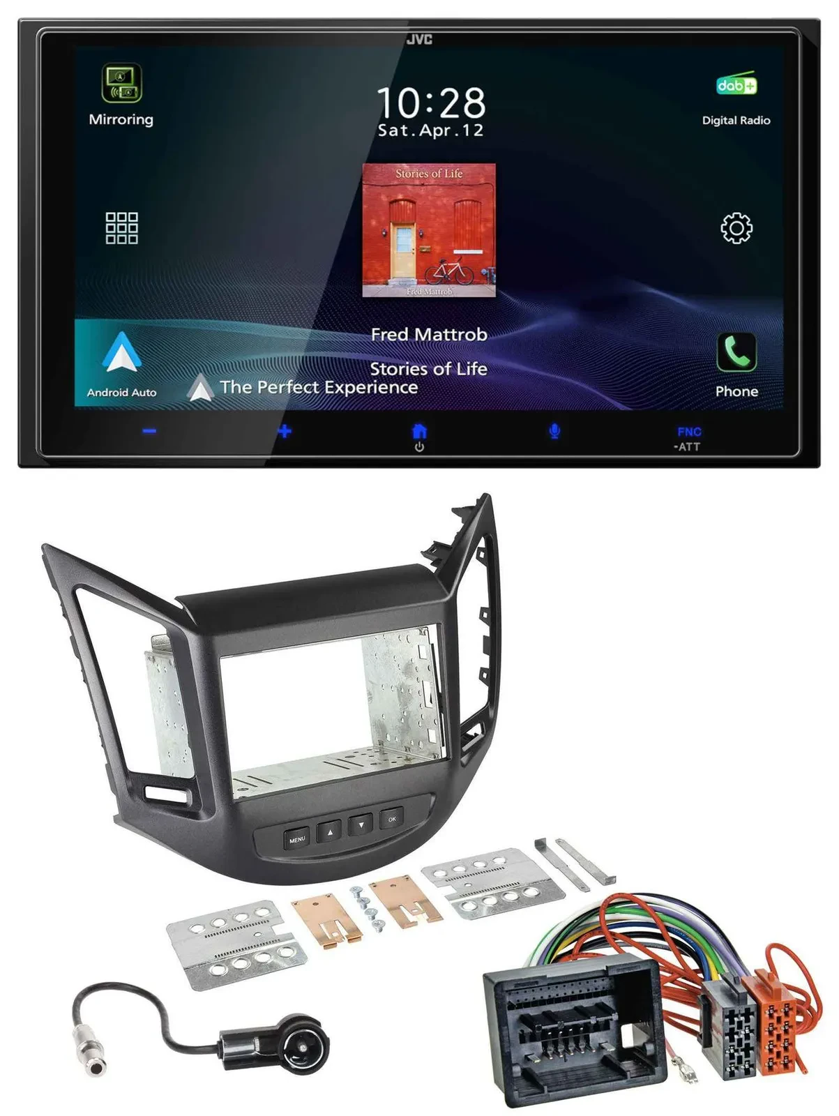 JVC USB Bluetooth 2DIN DAB MP3 Autoradio für Chevrolet Orlando KL1Y/KL1YN ab 10