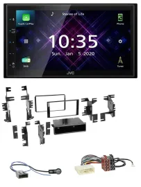 JVC DAB 2DIN MP3 Bluetooth USB Autoradio für Nissan Micra 13-17 schwarz glänzend