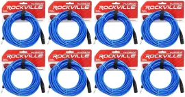 Коммутационный кабель Rockville RCXMB30-BL Blue 9.1 м (8 штук)