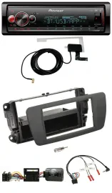 Автомагнитола для Seat Ibiza Pioneer Bluetooth, DAB, USB, поддержка управления с руля, серый