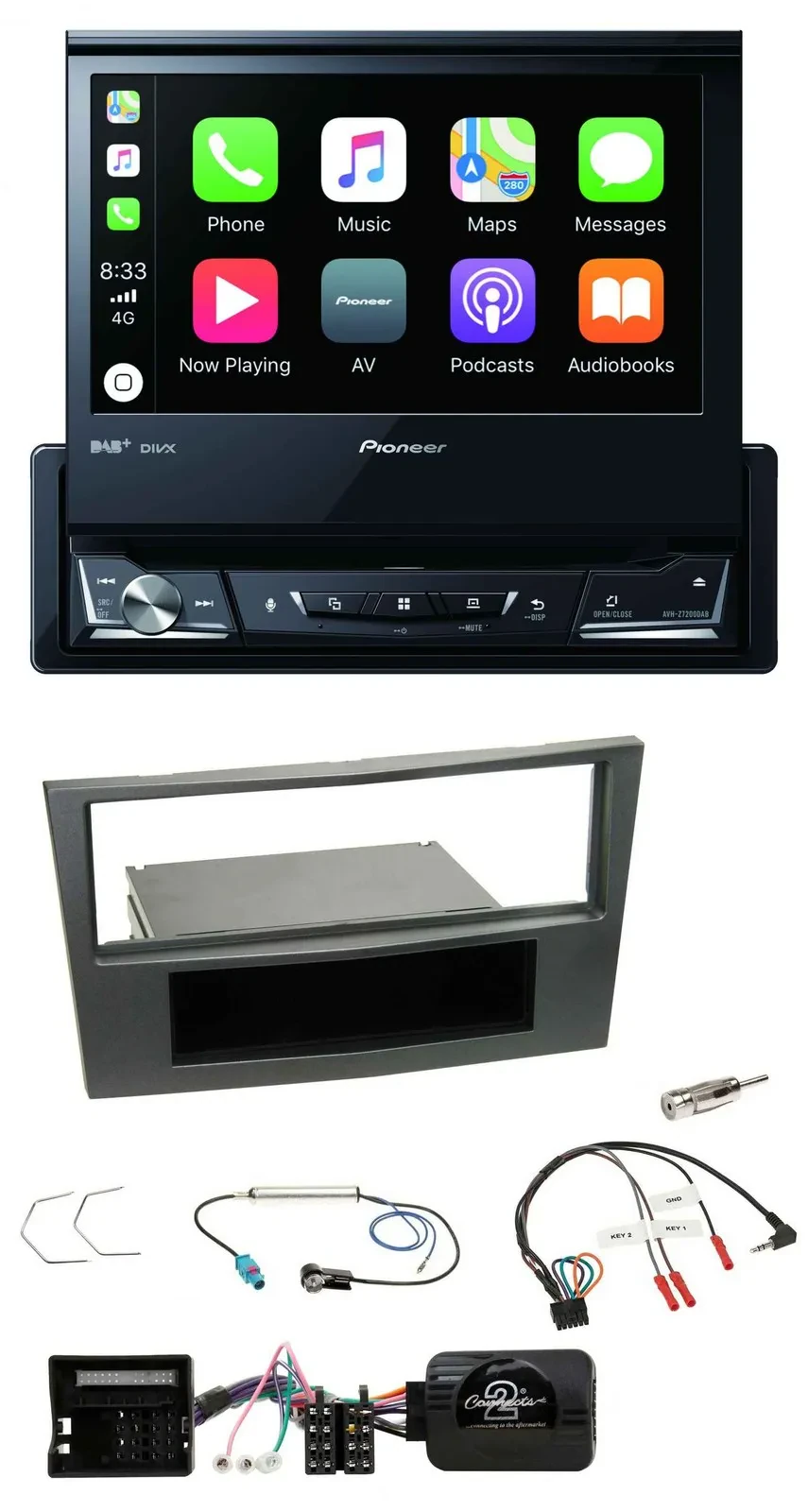 Pioneer DVD Bluetooth DAB USB Lenkrad Autoradio für Opel Antara Astra H Zafira B