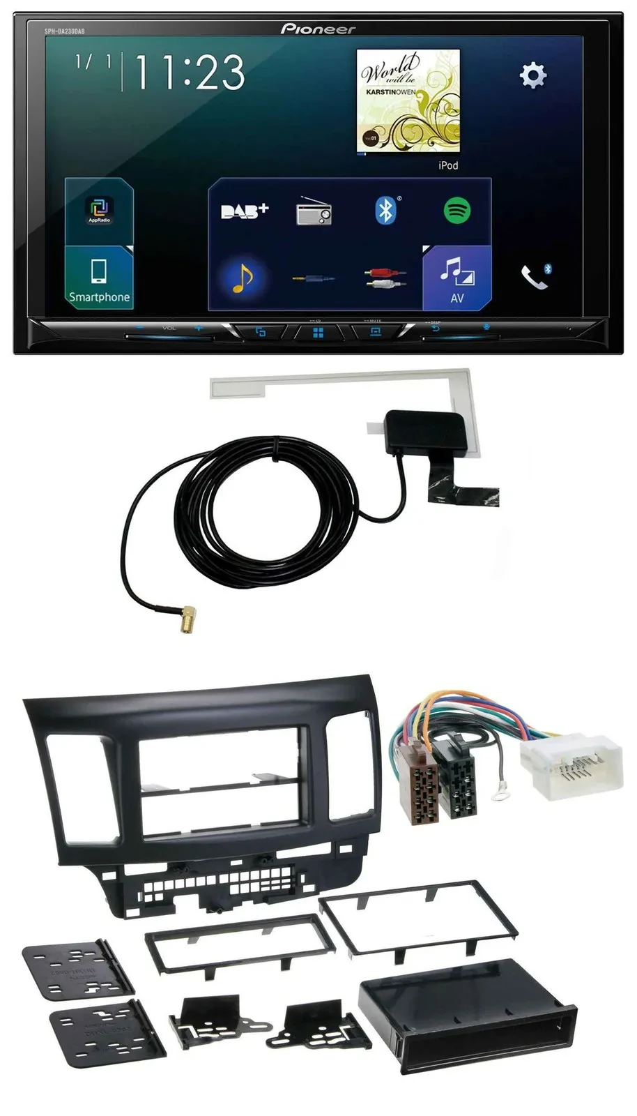 Автомагнитола для Mitsubishi Lancer (EVO) с 2008 Pioneer 2DIN DAB USB MP3 Bluetooth