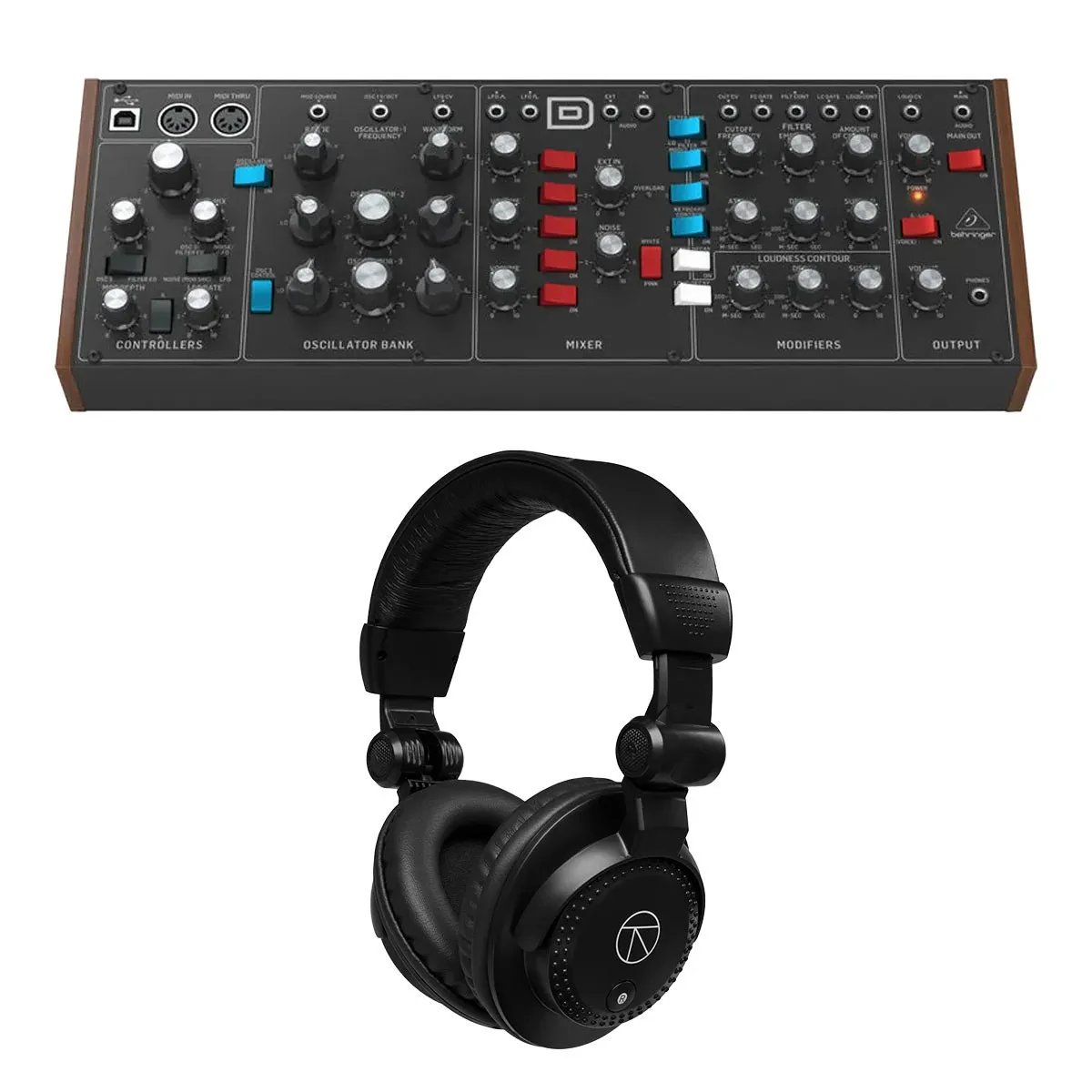 Behringer Model D Legendary Analog Synthesizer, Bundle with TAPH100 Studio Monit