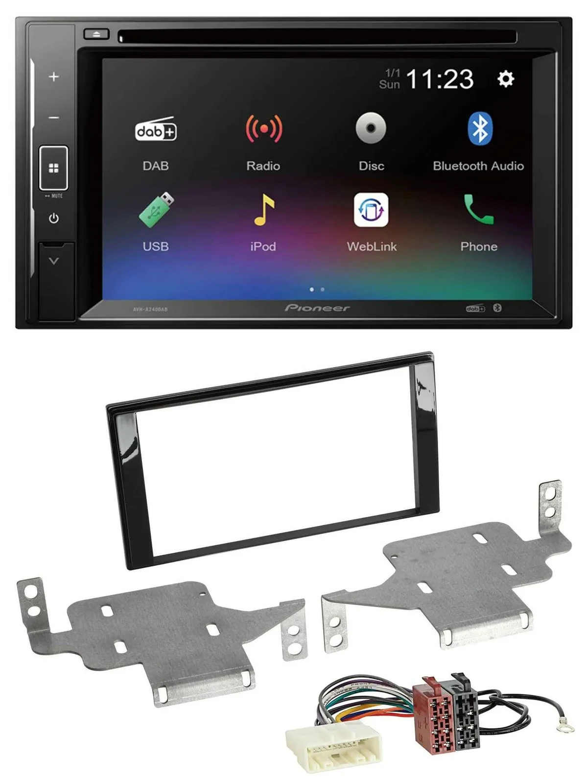 Pioneer Bluetooth MP3 USB 2DIN DAB DVD Autoradio für Nissan Juke (ab 2014)