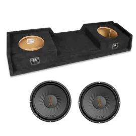 NVX VE-GM-SLVECG1-D10S Dual 10" Sealed Enclosure with Two Stage 102 Subwoofer