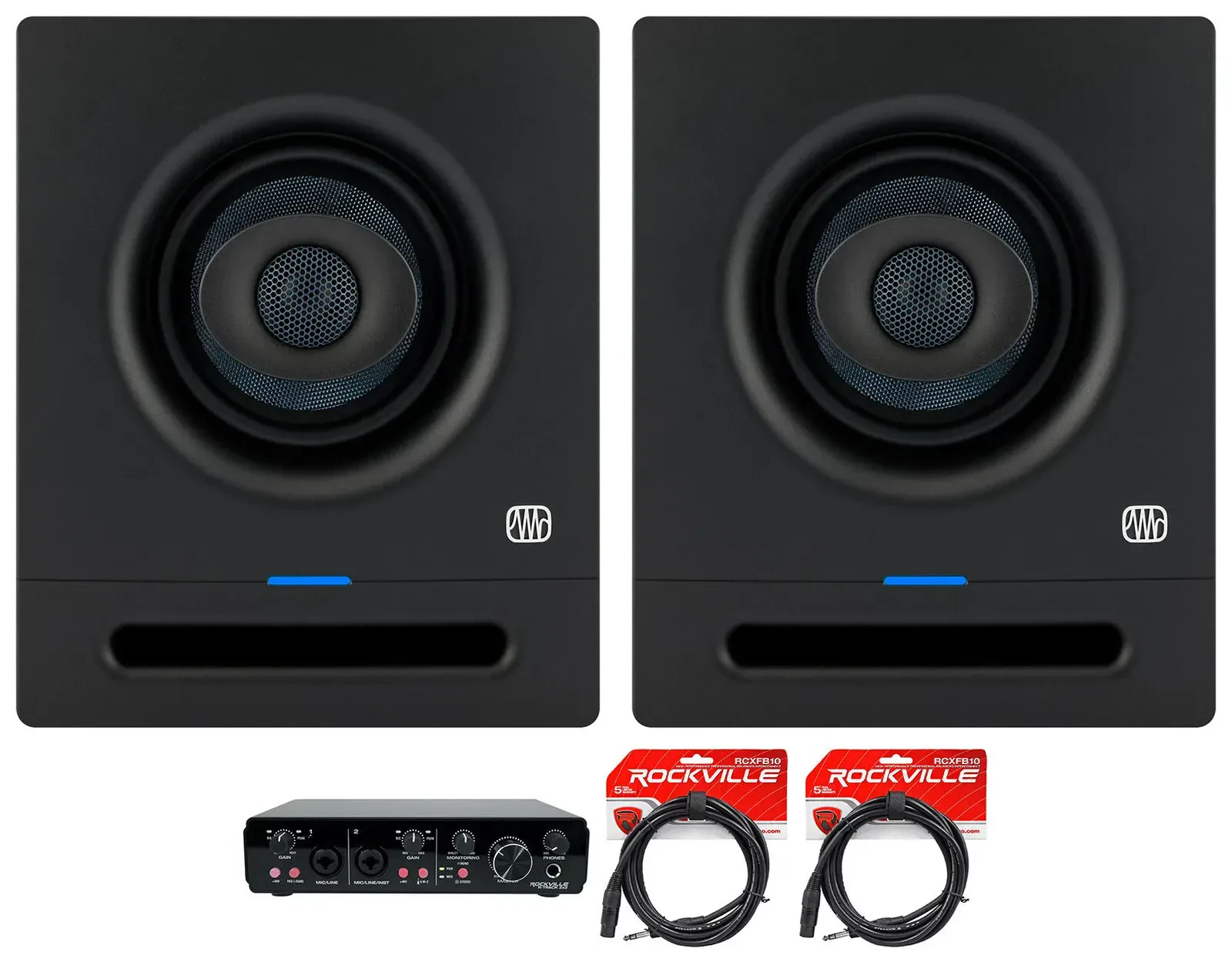 Комплект для подкастов PreSonus Eris Pro 4+R-TRACK 2x2+(2) RCXFB10B