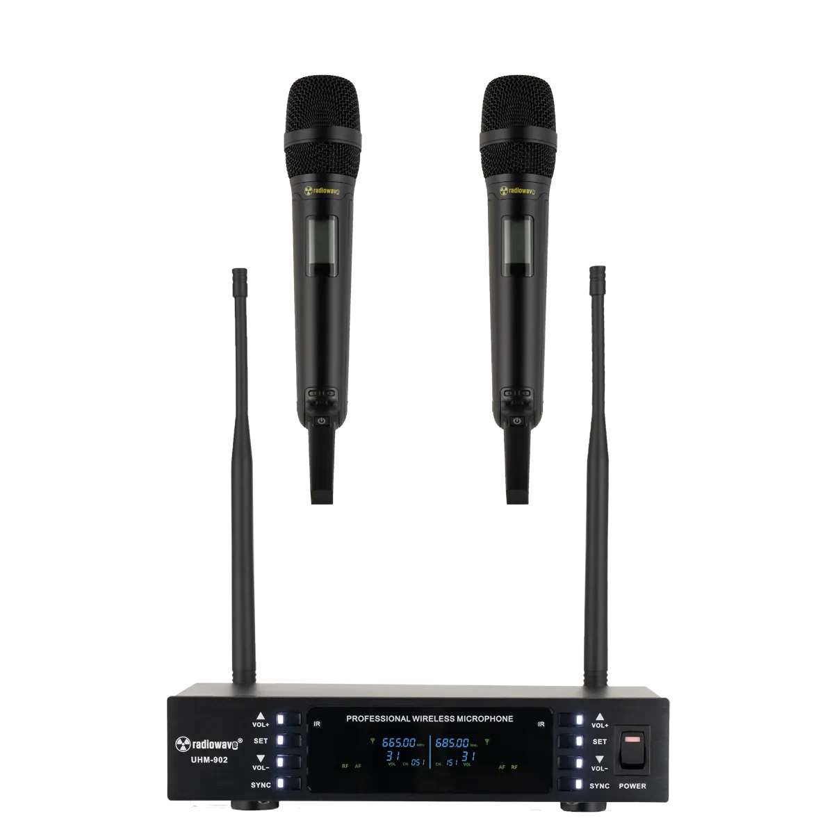 Микрофонная радиосистема Radiowave UHM-902 2 ручных микрофона, True Diversity, выборная частота